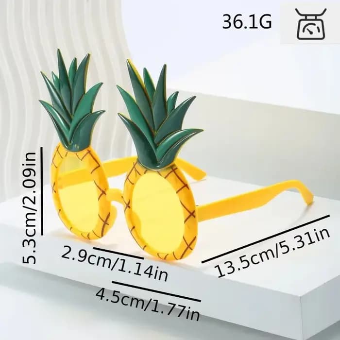 Lunettes de soleil à fruits, fête hawaïenne d'été, verres à fraises en forme de fruits, décorations