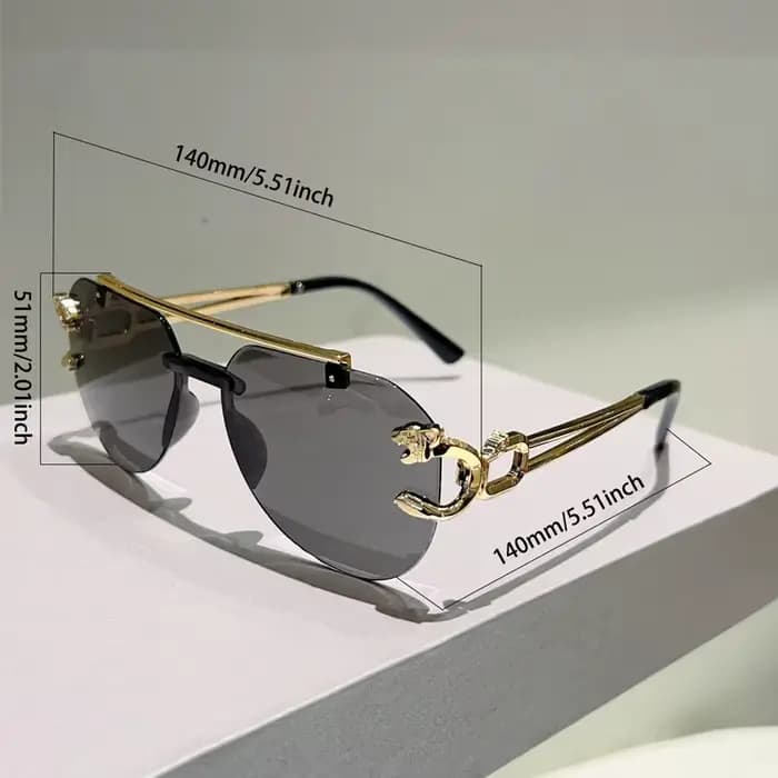 KAMMPT lunettes de soleil pilote sans monture hommes mode Vintage dégradé nuances décontractées femm