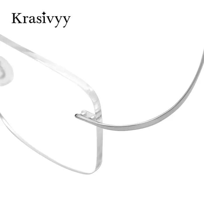 Krasivyy rond sans monture lunettes cadre hommes ultraléger myopie Prescription lunettes femmes Vint