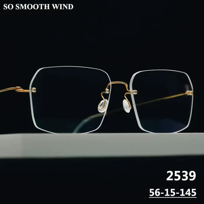 Danemark marque sans monture lunettes cadre ultraléger sans vis hommes affaires lunettes carrées fem