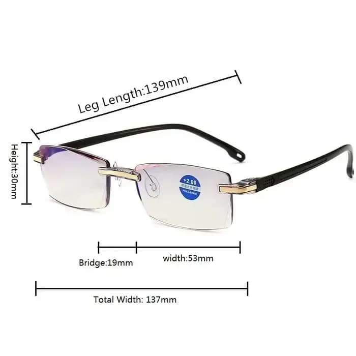 Lunettes de lecture sans bords pour hommes, classiques, Anti-lumière bleue, Vintage, presbytie, unis