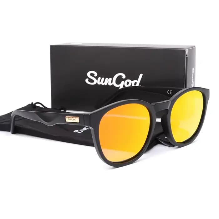 SUNGOD bleu miroir lunettes de soleil hommes lentille polarisée lunettes Vintage mode carré hommes l