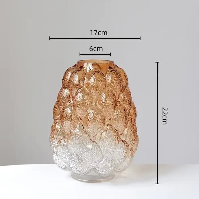 Vase en verre abstrait à motif grainé dégradé, accessoires hydroponiques, terrarium en verre, access
