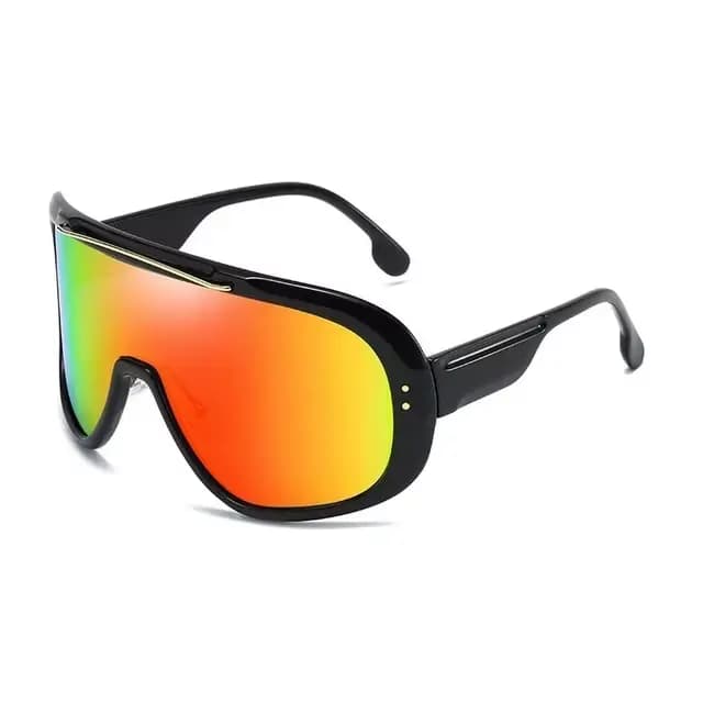 Bouclier miroir visière masque lunettes de soleil femmes hommes 2023 surdimensionné coupe-vent lunet