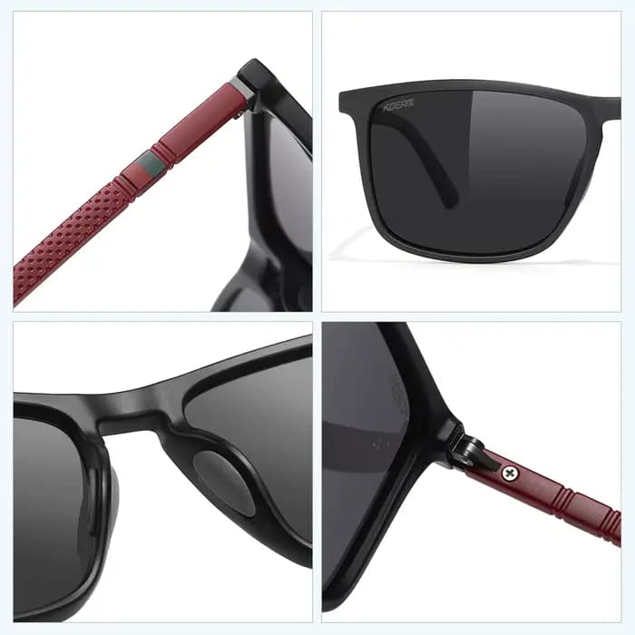 KDEAM 6.18 pouces largeur de monture Extra grande taille lunettes de soleil polarisées pour hommes f