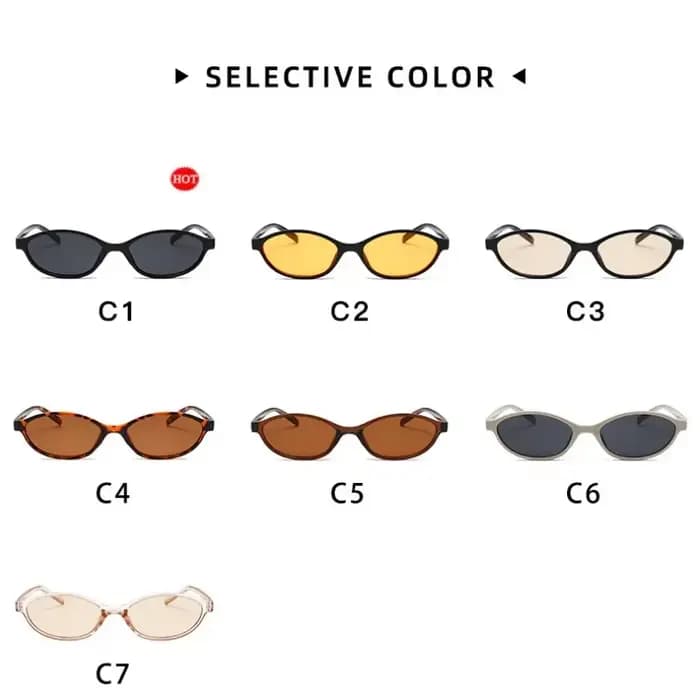 Lunettes de soleil ovales à petite monture pour femmes, nouveau Style rétro, Sexy, marron, tendance,
