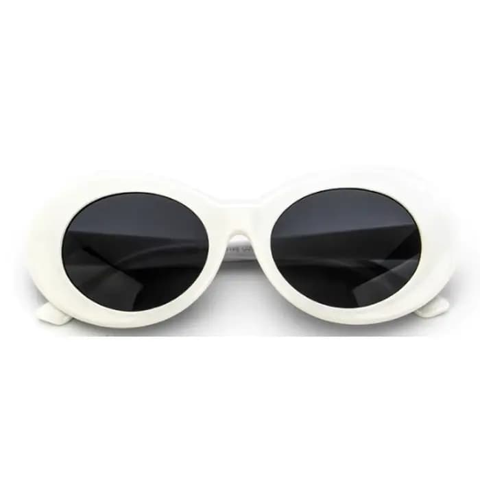 Kurt asile ain-Lunettes de soleil rondes pour femme, style rétro, ovales, à la mode, blanches, noire