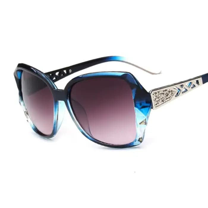 Mode lunettes De soleil carrées femme marque De luxe grand violet lunettes De soleil femme miroir nu