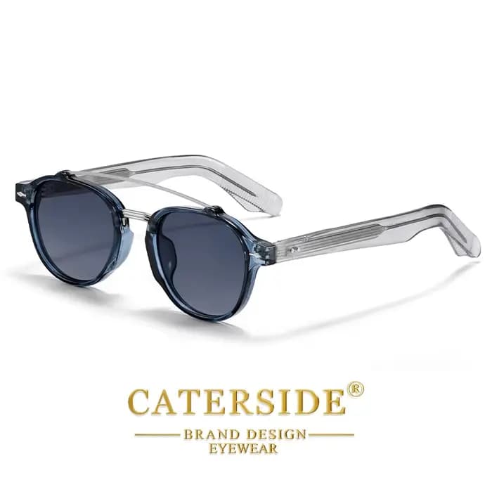 CATERSIDE Nouvelles Lunettes de Soleil RétroPilot pour Hommes, Design Classique à Double Pont, Lunet