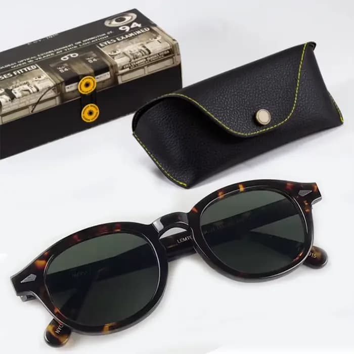 Lunettes de soleil polarisées pour hommes et femmes, style Johnny Depp Lemtosh, monture vintage en a