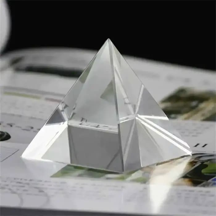 Pyramide transparente en acrylique, 5cm, 6cm, 8cm, 10cm, triangle en verre cristal, décoration artis