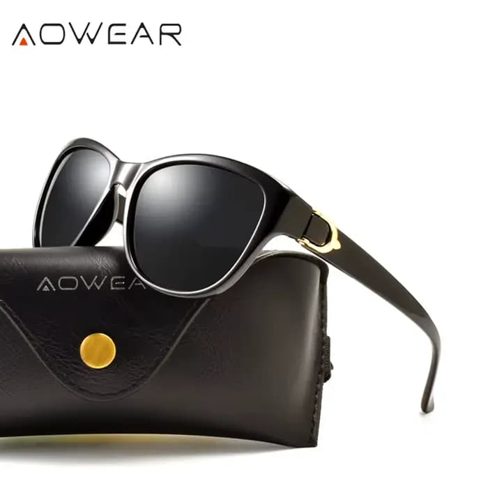 AOWEAR marque concepteur Vintage lunettes de soleil polarisées pour femmes oeil de chat mode nuances