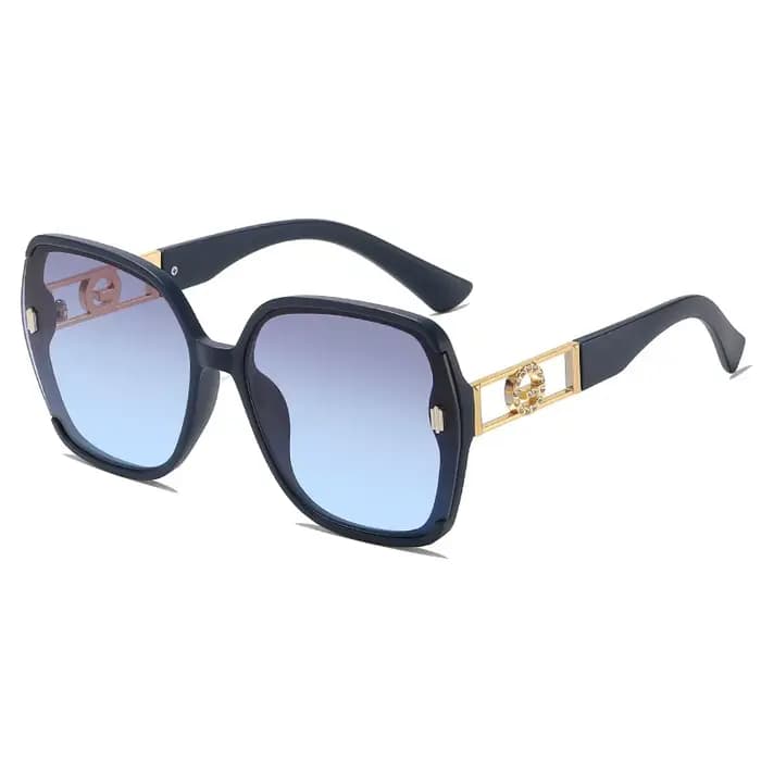 Lunettes à monture surdimensionnée pour femmes, verres dégradés, Style Simple, lentille teinte moder