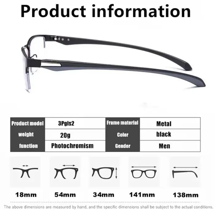 Lunettes de lecture photochromiques multifocales progressives pour hommes, anti-lumière bleue, lunet