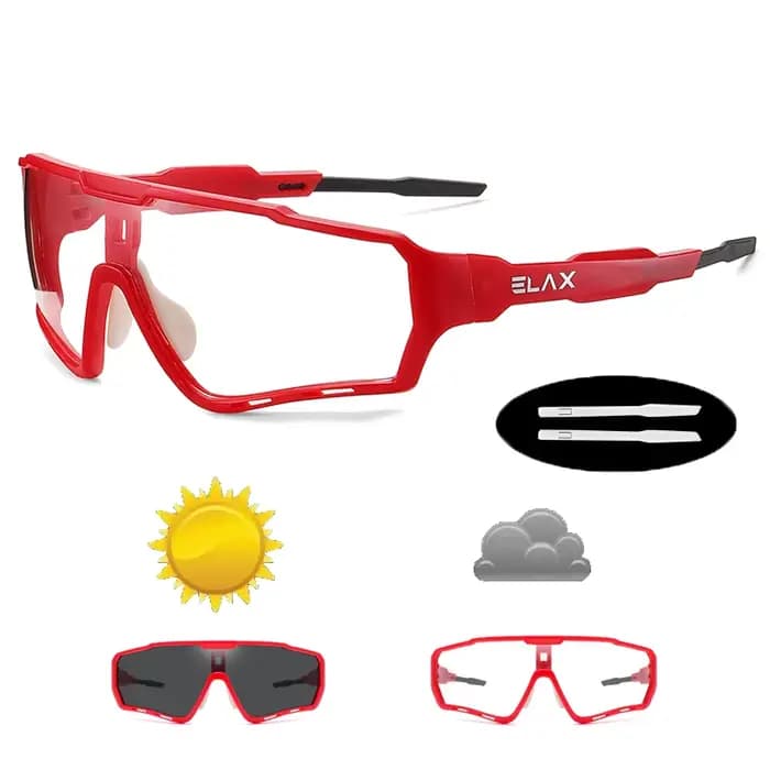 ELAX tout nouveau Style lunettes de soleil photochromiques sport hommes femmes vtt vélo lunettes de