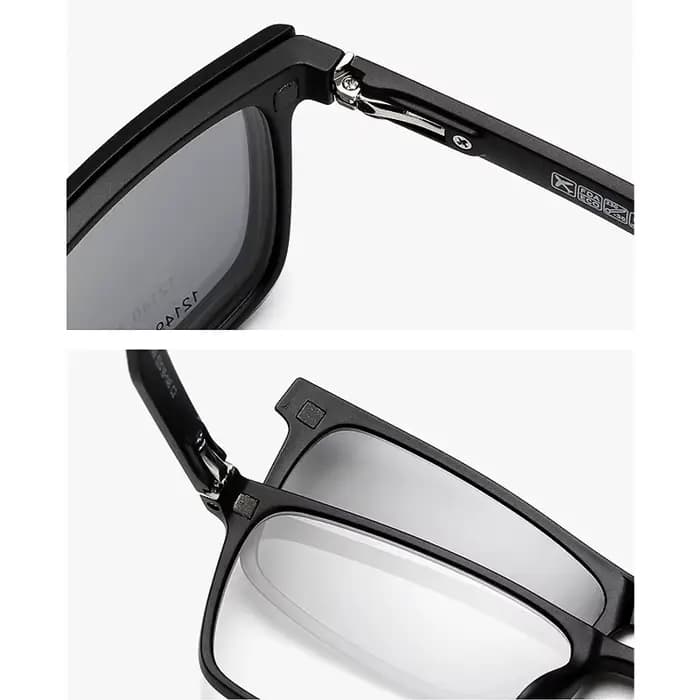 YIMARUILI 1 + 5 mode lunettes polarisées magnétiques carré conduite Vision nocturne optique lunettes
