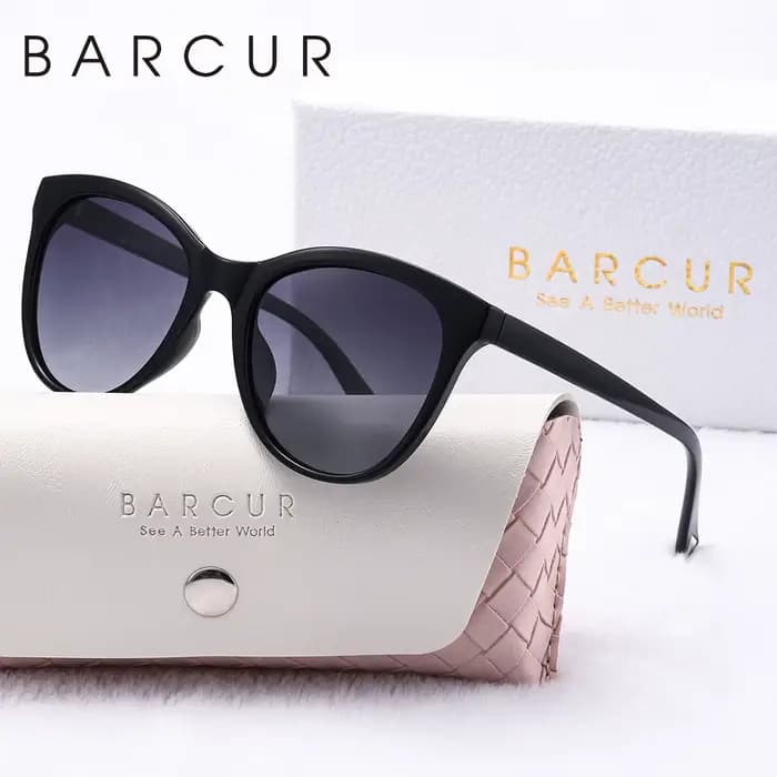 BARCUR-Lunettes de soleil UV400 pour femmes, verres polarisés, monture transparente, confortable, du