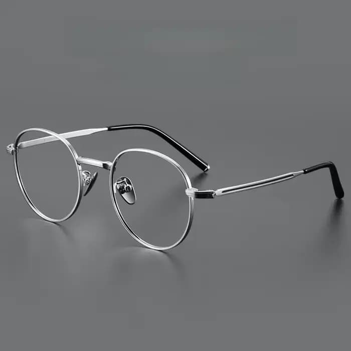 FIRADA lunettes de mode rétro pur titane lunettes rondes confortable optique Prescription lunettes c