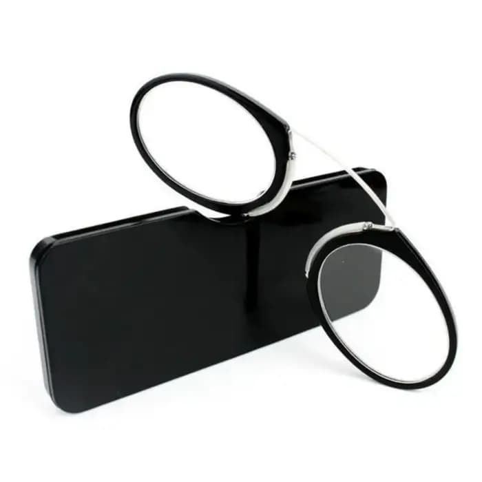 Lunettes de lecture à pince-nez avec lentille AC, matériau nasal en acier inoxydable, poids 8g, coul