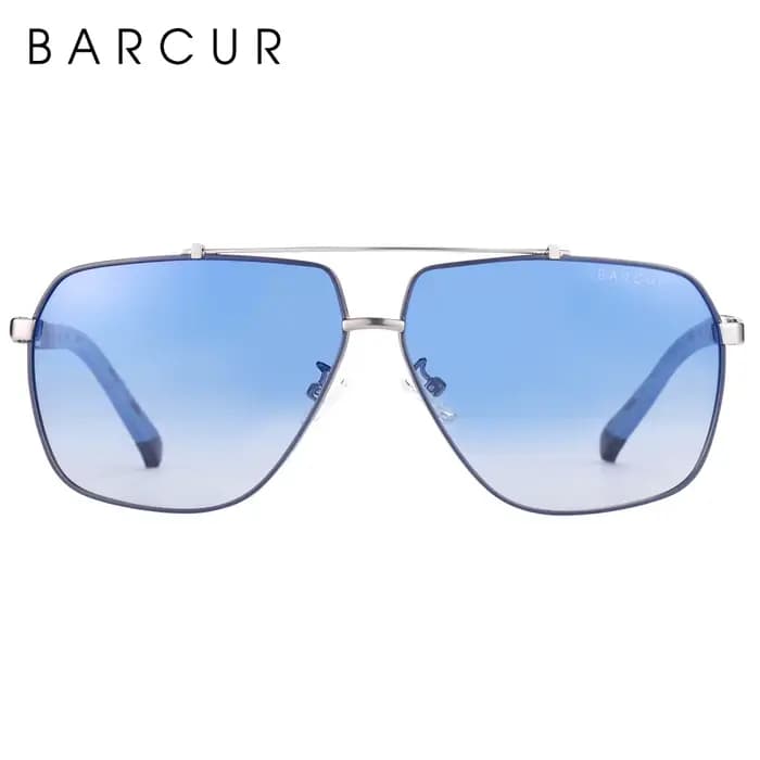 BARCUR – lunettes De soleil carrées pour hommes, polarisées, pour la conduite, verres dégradés, UV40