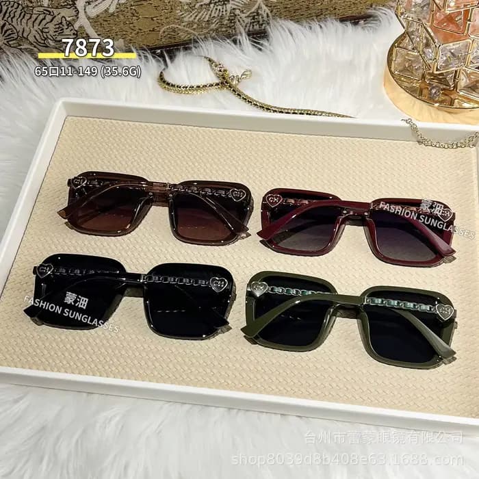 Lunettes de soleil polarisées carrées surdimensionnées pour femmes, design de branches tressées, pro