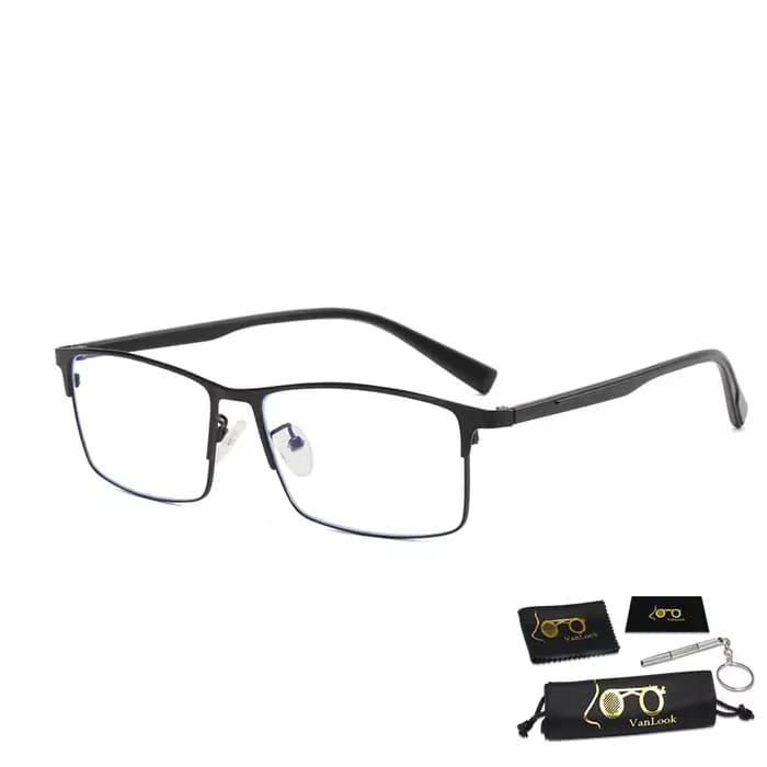 Grand cadre de lunettes en titane Anti rayons bleus, pour le travail sur ordinateur, lunettes d'affa