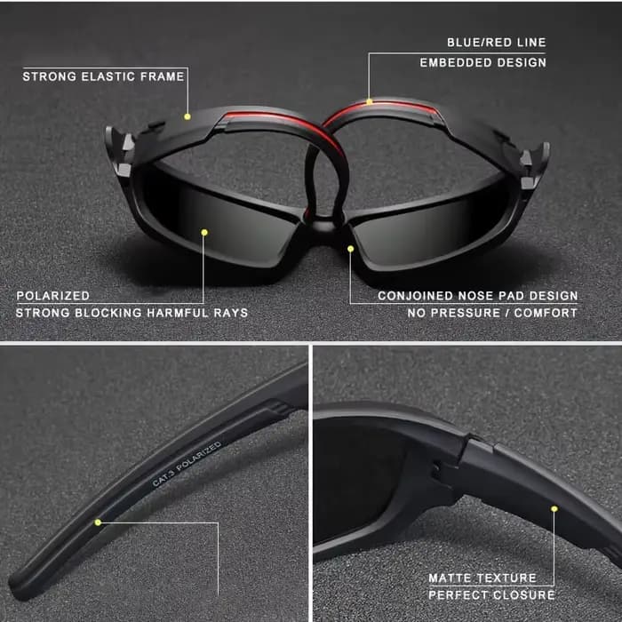 2/3 pièces nouvelles lunettes de soleil polarisées pour hommes en plein air mode sport pêche cyclism