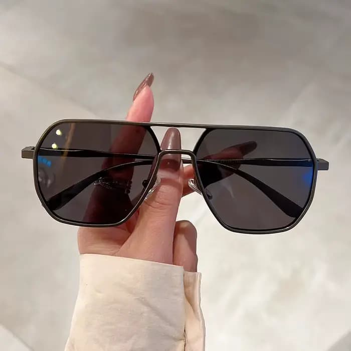 Lunettes photochromiques polarisées carrées, monture métallique pour hommes et femmes, idéales pour