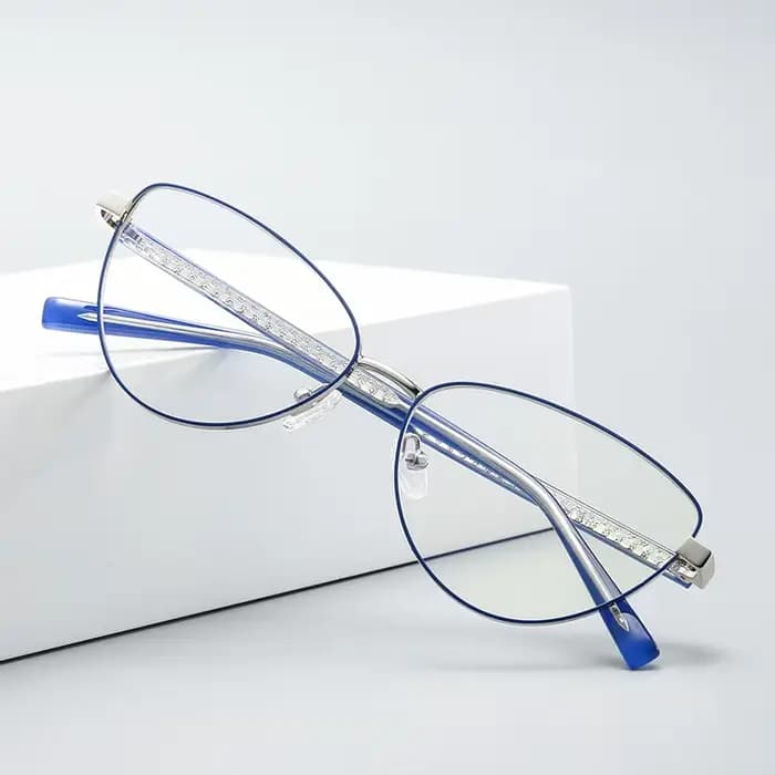 Lunettes œil de chat pour femmes, monture en alliage, jante complète, marque de styliste élégante, l