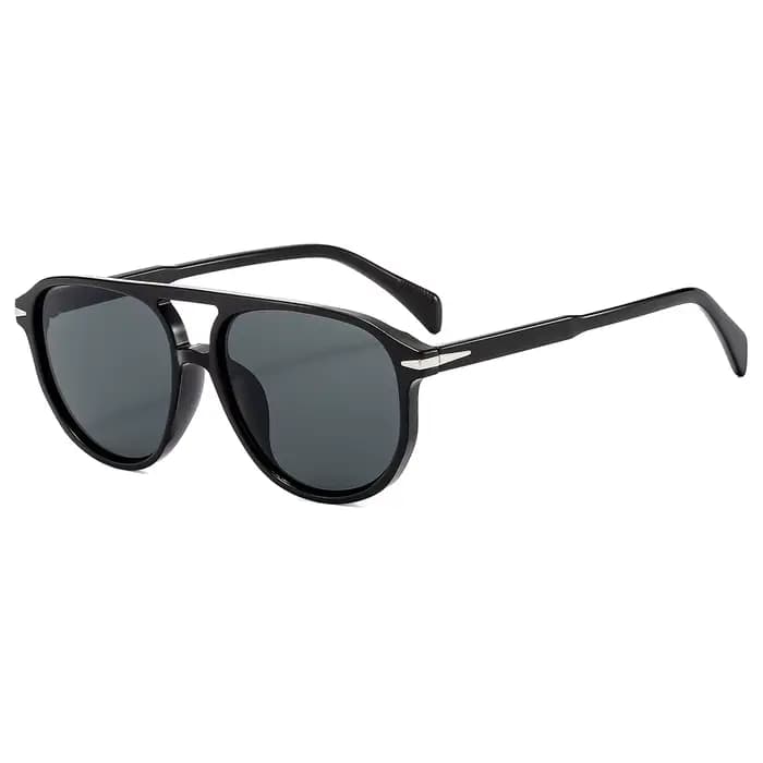 Lunettes de soleil pilote bleues à double pont, lunettes de myopie, hommes femmes, design classique,