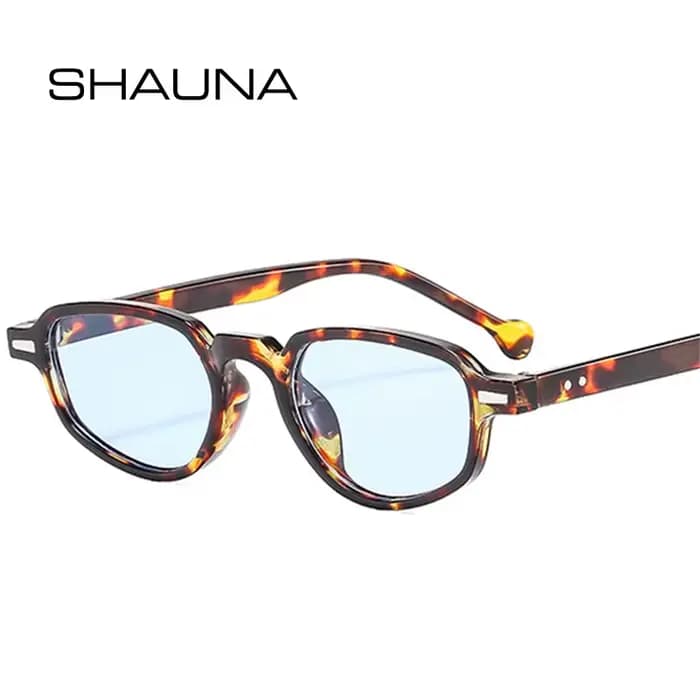 SHAUNA Ins mode populaire petit œil de chat femmes lunettes de soleil rétro clair océan lentille nua