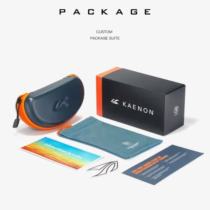 Lunettes de soleil de pêche pour homme KAENON, teintes noires, avec boîte d'origine, nouveautés 2026