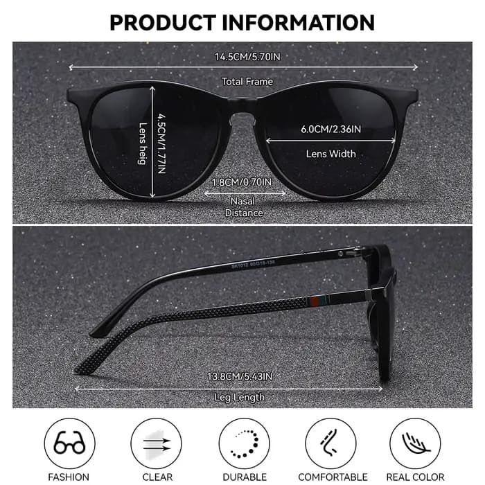 BARCUR-Lunettes de soleil polarisées roses pour femmes, lunettes de soleil de voyage, cadre rond PC,