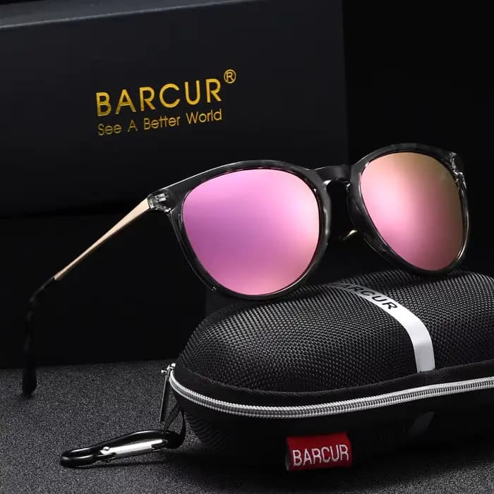 BARCUR-Lunettes de soleil polarisées pour femmes, design de marque, à la mode, monture en plastique