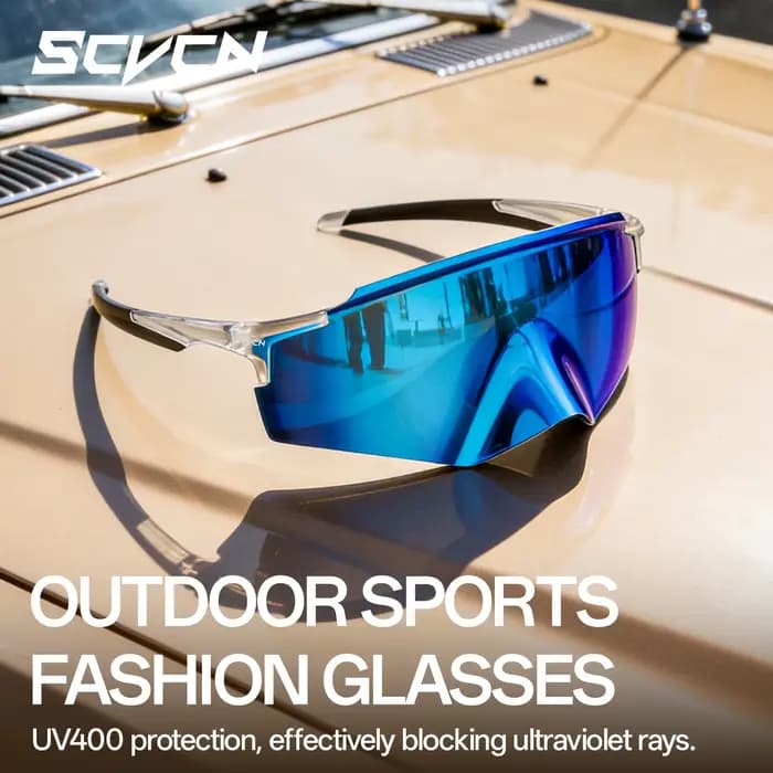 Lunettes de soleil de cyclisme SCVCN tendance pour hommes et femmes, verres de protection pour vélo