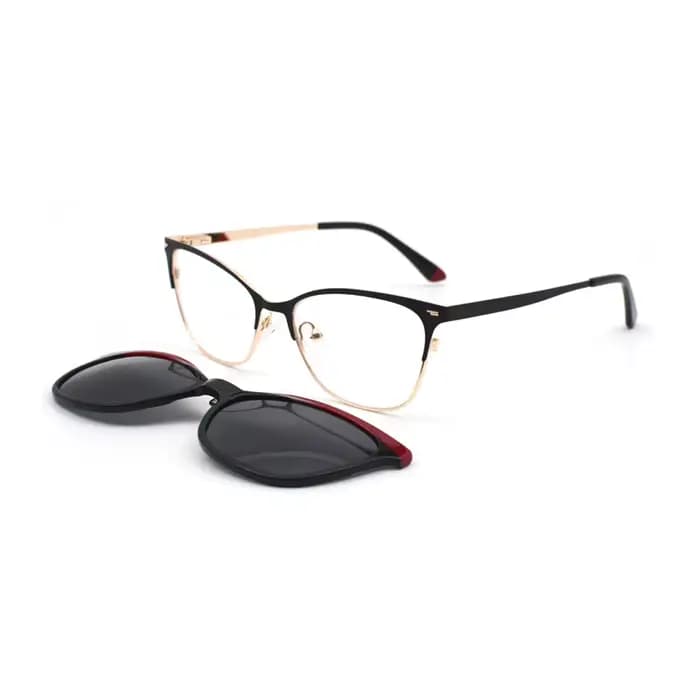 KANDREA 2 en 1 mode lunettes de soleil œil de chat femmes magnétique optique myopie lunettes rétro l