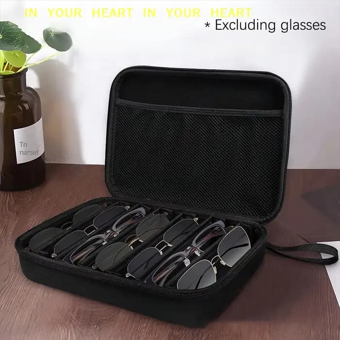 1 pièce – Boîte de rangement réglable pour lunettes à 4/7 emplacements – Étui portable pour lunettes