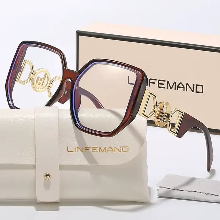 LINFEMAND – lunettes carrées surdimensionnées anti-lumière bleue, conçues par une marque féminine de