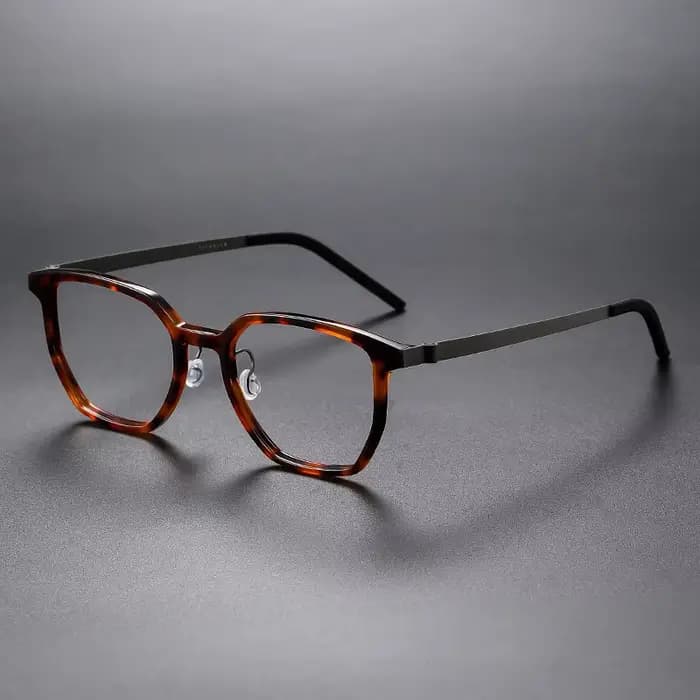 Danemark Design 1055 hommes polygone lunettes cadre rétro ultraléger titane acétate surdimensionné f