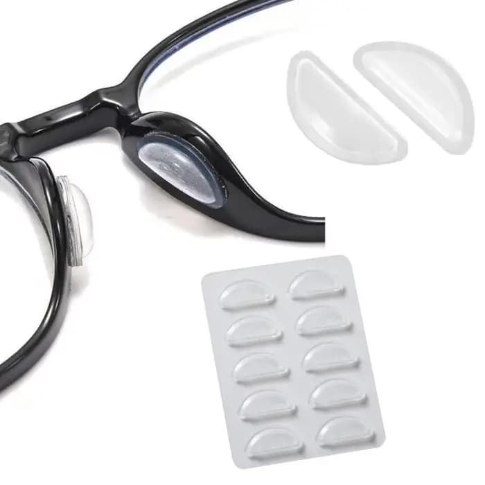5/10 paires de plaquettes nasales antidérapantes Super collantes pour lunettes, en Silicone souple,