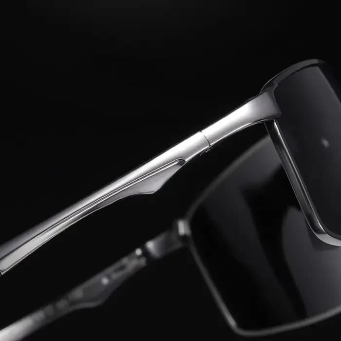 Lunettes de soleil photochromiques polarisées pour hommes, lunettes carrées en métal pour hommes, lu