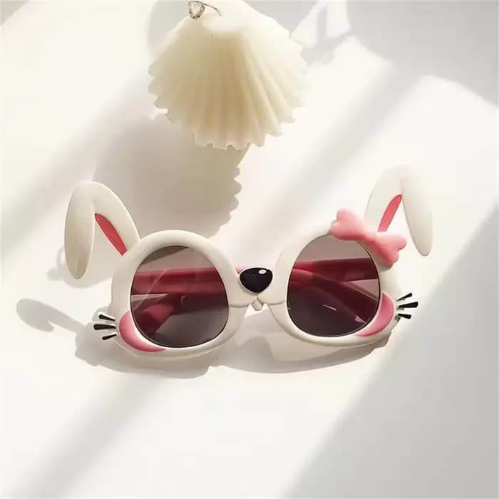 KLASSNUM enfants mignon dessin animé ovale oreilles de lapin lunettes de soleil enfants lunettes ron