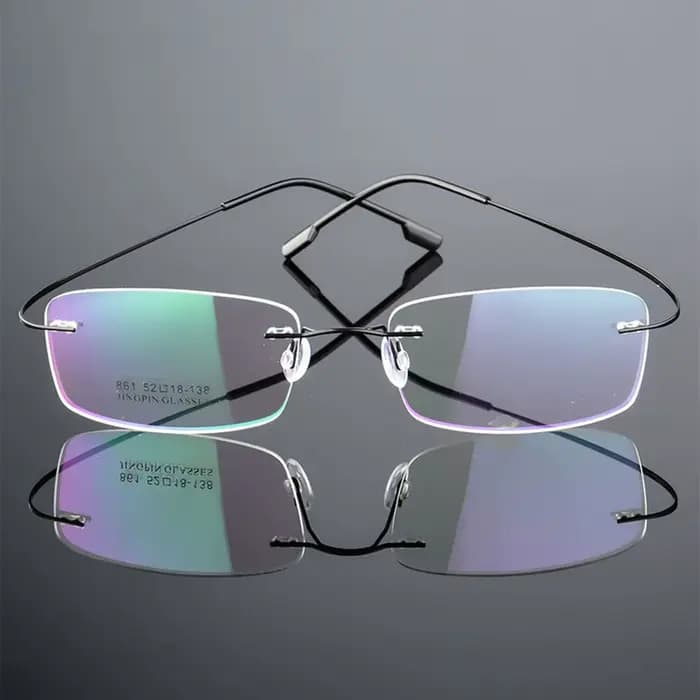 Lunettes de lecture sans monture en titane à mémoire de forme pour hommes et femmes, ultralégères, p