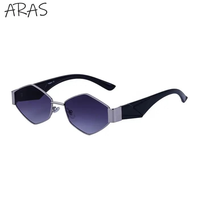 Lunettes de soleil hexagonales vintage punk pour femme 2026 – Design de marque de luxe, lunettes pol