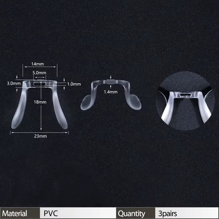 Lunettes à pont de selle, plaquettes nasales en Silicone souple, antidérapantes, à visser