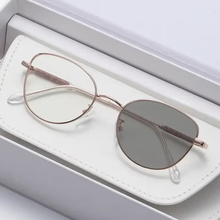 Lunettes de myopie photochromiques plein cadre œil de chat pour hommes et femmes lunettes de myopie