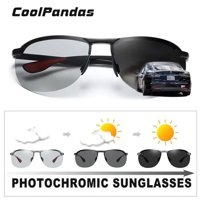 Marque Design photochromique lunettes De soleil polarisées hommes jour lunettes De Vision nocturne p
