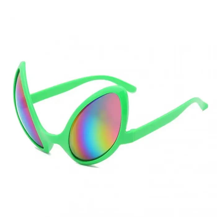 Lunettes de soleil amusantes Alien pour hommes et femmes, verres arc-en-ciel, formes alternatives, p