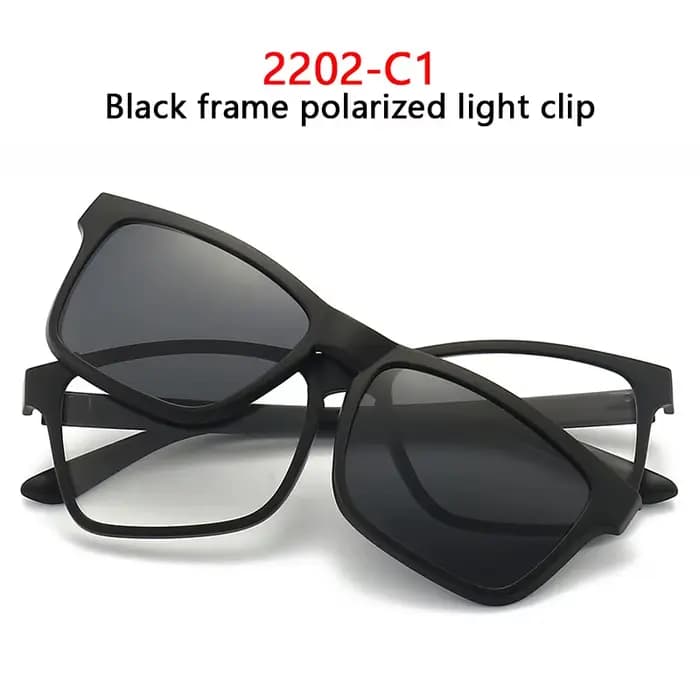 Lunettes de soleil magnétiques à Clip et monture de lunettes optiques 6 en 1, ensemble de lunettes p