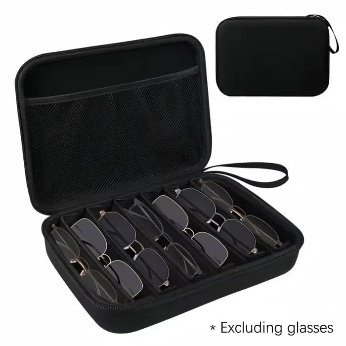 Boîte de rangement pour lunettes réglable à 6/7 compartiments | Organisateur de lunettes portable